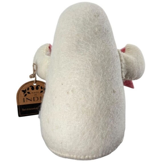 Halloween Felt Happy Ghost Pink BOO Banner 8" Weighted Greeter Sitter Decor NEW - Picture 6 of 10